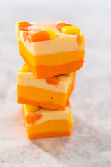 Candy corn fudge