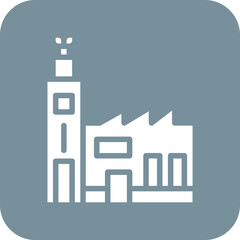 Naklejka premium Green Factory Icon