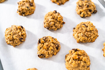 Soft Oatmeal Raisin Walnut Cookies