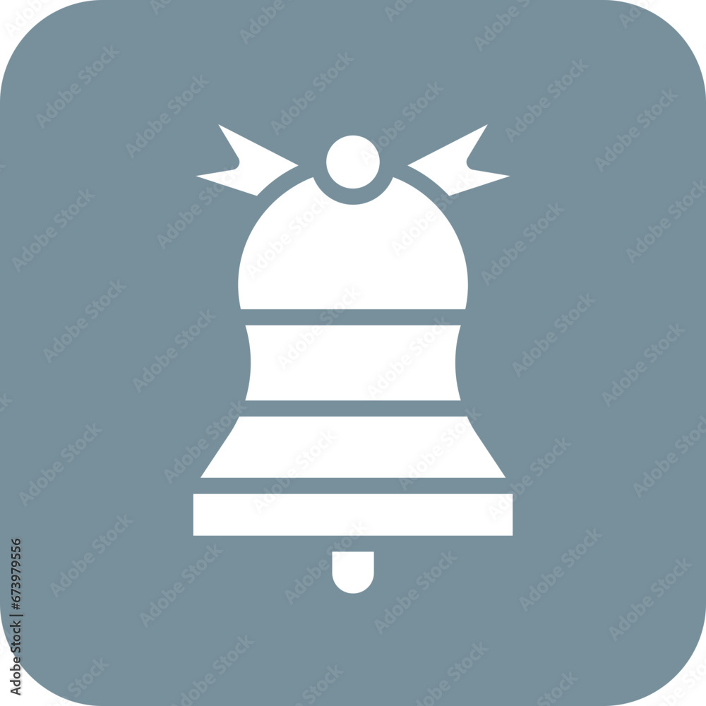 Sticker birthday bell icon