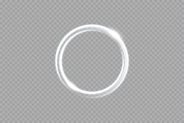 Neon magic circle.Futuristic light circle for background.Light frame.Vector.Magic portal.	