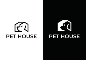dog home logo design. health pet care concept symbol vector illustration.	
 - obrazy, fototapety, plakaty