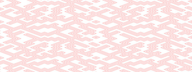 Seamless color pattern of lines creating abstract shapes of different sizes and shapes. Pattern for texture, textiles, banners and simple backgrounds