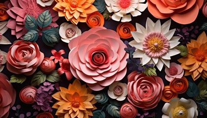 Photo of a Colorful Array of Flowers Adorning a Wall