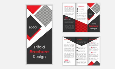 Brochure creative design. Multipurpose template with cover, back and inside pages. Trendy minimalist flat design. Vertical a4 format