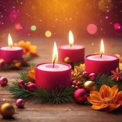 christmas decoration with candles