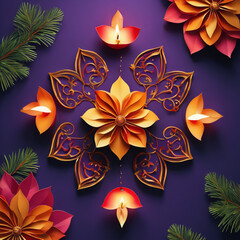 Christmas background with candles Diwali, backgrounds