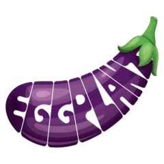 Tuinposter eggplant typography vector illustration © mohammad