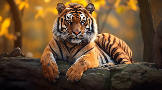 tigre majestoso na natureza 