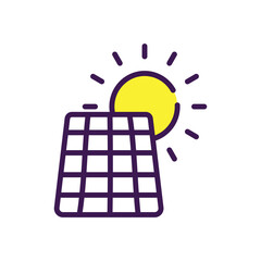Solar Panel icon vector stock illustration
