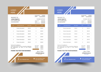 Business invoice form template. Invoicing quotes, money bills or price invoices and payment agreement design templates. Tax form, bill graphic or payment receipt page vector ,clean invoice template 