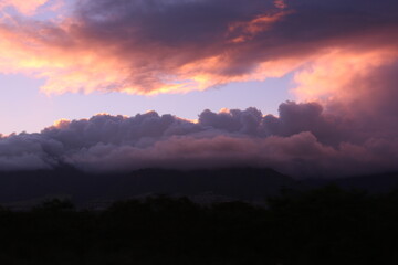 a sunset in hawaii