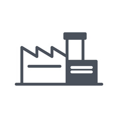 Vector sign of the factory symbol isolated on a white background. icon color editable.