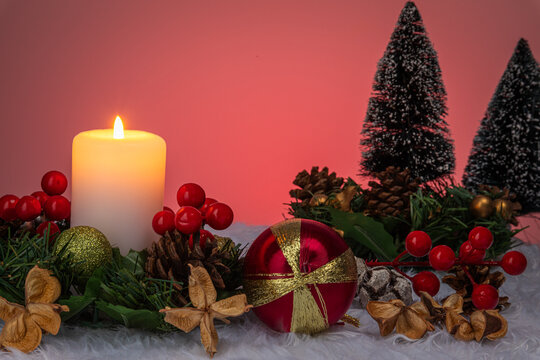 A christmas sceen still life image with copy space