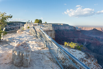 hand rail view at grand canyon