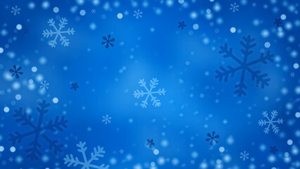 Blue christmas snowflakes background.