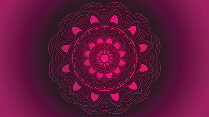 Abstract creative round Mandala in dark color