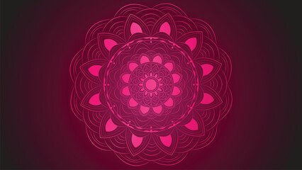 Abstract creative round Mandala in dark color