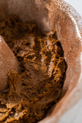 Gingerbread bundt cake with caramel filling