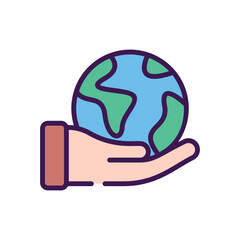 Earth icon vector stock illustration