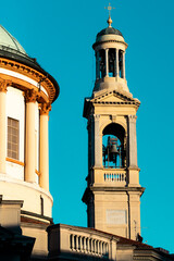 Fototapeta na wymiar bell tower in italian city