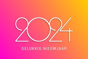 Tapeten 2024 - gelukkig nieuwjaar 2024 © guillaume_photo