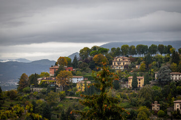 view of buildings on hill