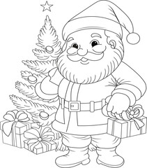 Santa Claus Christmas Adults Coloring page