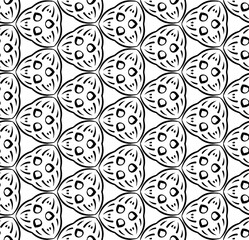 Black and white seamless abstract pattern. Background and backdrop. Grayscale ornamental design. Mosaic ornaments. Vector graphic illustration. EPS10.