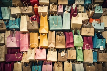 numerous shopping bags. Generative AI