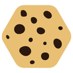 Chocolate chip cookies cartoon. Vector illustration.	