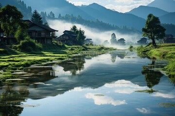 Peaceful nature landscape