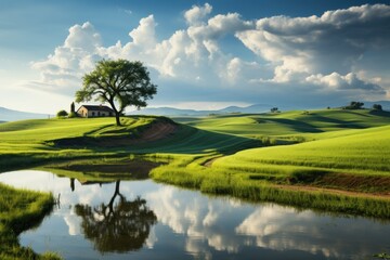 Peaceful nature landscape