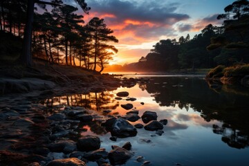 Peaceful nature landscape