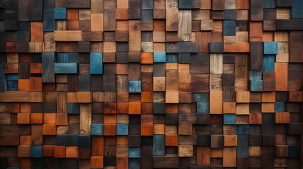 Madeira envelhecida arte arquitetura textura pilha de blocos abstratos na parede para fundo, textura de madeira colorida abstrata para pano de fundo