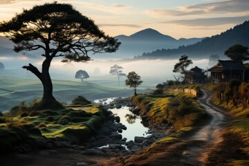 Peaceful nature landscape