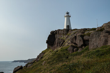 Fototapeta na wymiar St. John's, Newfoundland, Canada 27.09.2023 Lighthouse View from Cape Spear