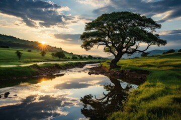 Peaceful nature landscape