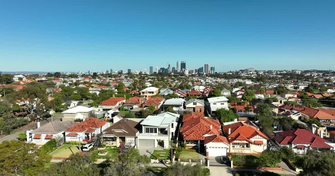 Perth housing rental market Perth CBD skyline