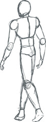 Man walking illustration