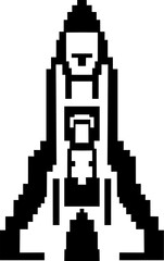 Spaceship pixel design