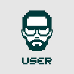 Man head pixel art