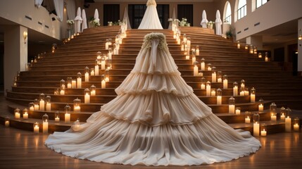 Obraz premium Wedding Hall Decoration, Bright Background, Background Hd