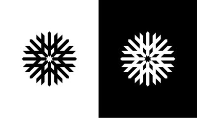 Octagonal star abstract line ornament logo