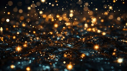 Fototapeta na wymiar Abstract Black Gold Glitter Background Fireworks , Bright Background, Background Hd
