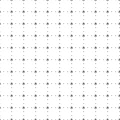 Square seamless background pattern from black atomic symbols are different sizes and opacity. The pattern is evenly filled. Vector illustration on white background