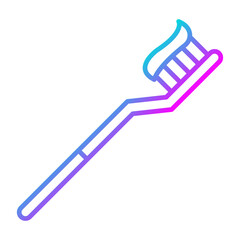 Tooth Paste on Brush Icon