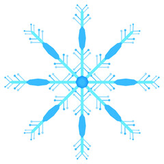 Blue snowflake ornaments for Christmas