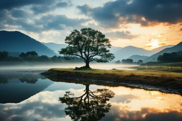 Peaceful nature landscape