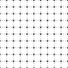 Square seamless background pattern from black gas station symbols are different sizes and opacity. The pattern is evenly filled. Vector illustration on white background
